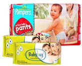 Pampers - Active Baby Pants M (7-10 kg), 42 Pant diapers with 2 Baby Hug - Premium Baby Wipes 40 Pieces combo (Set of 3)