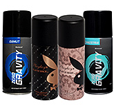 Playboy Deodorants with Zero Gravity Deodorant Body Spray (Pack of 4)