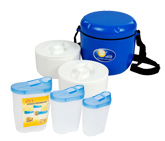Little Swan Lunch Box with Polo Storage Set(Pack of 4)