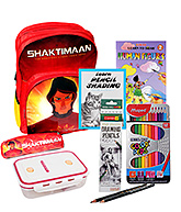 Shaktiman School Bag with Pencil Shading Books,Color Pencils & Lunch Box