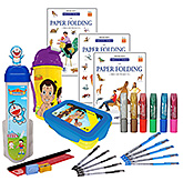 Paper Folding Books with Sipper,Lunch Box,Pencil Box,Pen & Glitter Glue