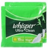 Whisper Ultra Clean Sanitary Napkins - Wings (Pack of 2)