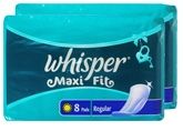 Whisper Maxi Fit Sanitary Napkins - Regular (Pack of 2)