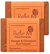 Rustic Art Orange & Cinnamon Oragnic Bathing Soap (Pack Of 2) 