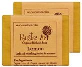 Rustic Art Lemon Organic Bathing Soap (Pack Of 2)