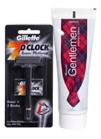 Gentlemen Shaving Cream with Gillete Super Platinum Razor Combo (Set of 2)