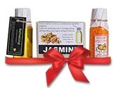 Soulflower Jute Mini Bath Set With Green Tea & Tangerina Bath Salt