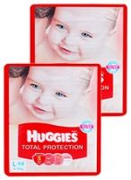 Huggies Total Protection L (8 - 14 Kg), 48 Pieces (Combo Pack of 2)