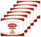 La Nutraceuticals Iron Gold Hematinic Capsules (6 Strips of 10 Capsules Each)