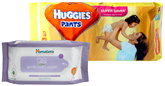Huggies - Pants L (8-14 kg), 38 Pants with Himalaya Wipes Combo (Set of 2)