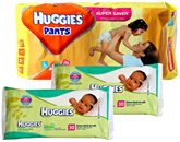 Huggies - Pants L (8-14 kg), 38 Pants with 2 Huggies - Baby Wipes 30 pcs combo (Set of 3)
