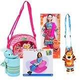 Inflatable Chair with Water Bottle, Pen Holder and Baby Shampoo Combo (Set of 5)