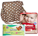 Diaper Bag with Diaper and Wipes (Set of 3)
