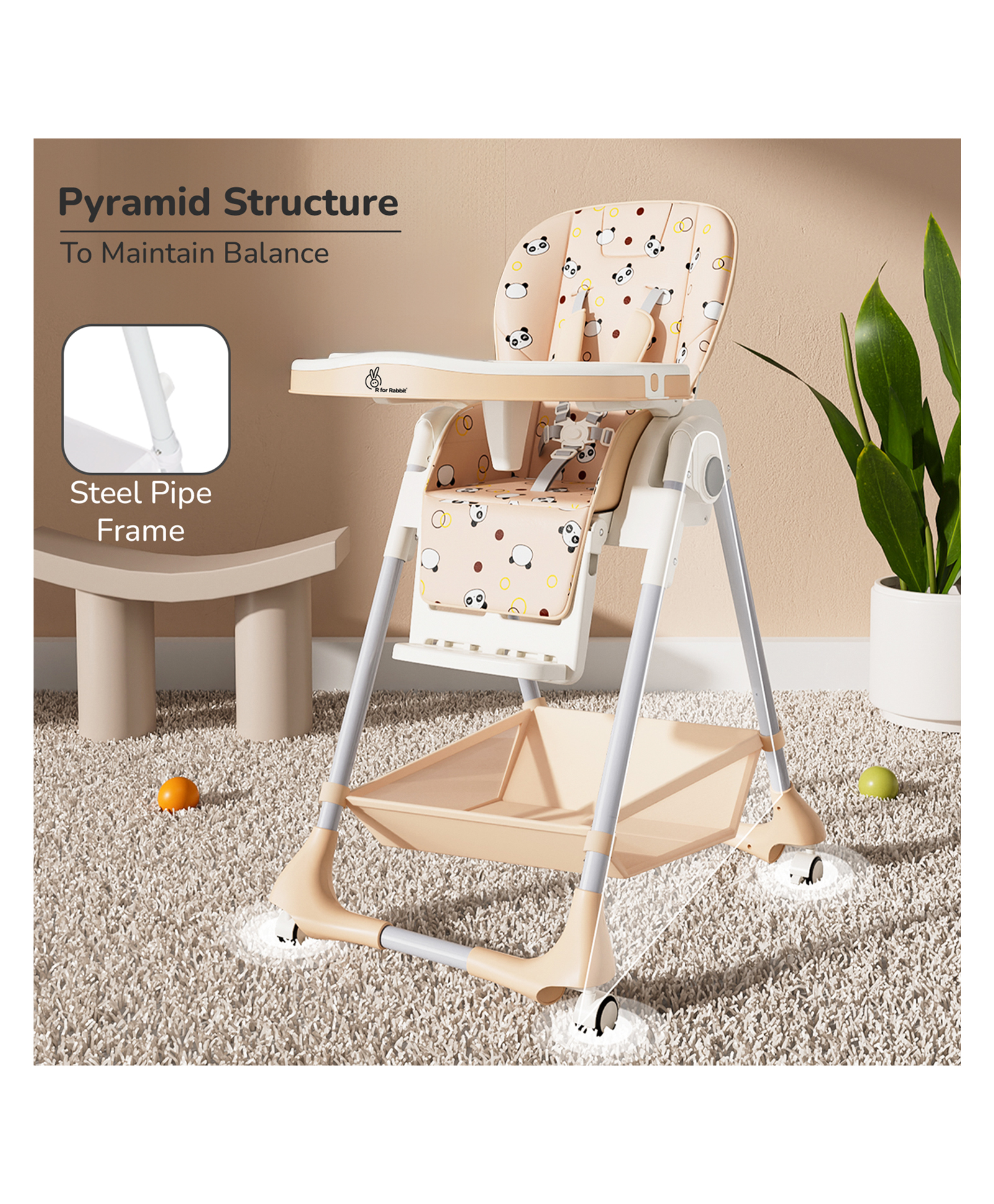 R for Rabbit Marshmallow The Smart High Chair Beige