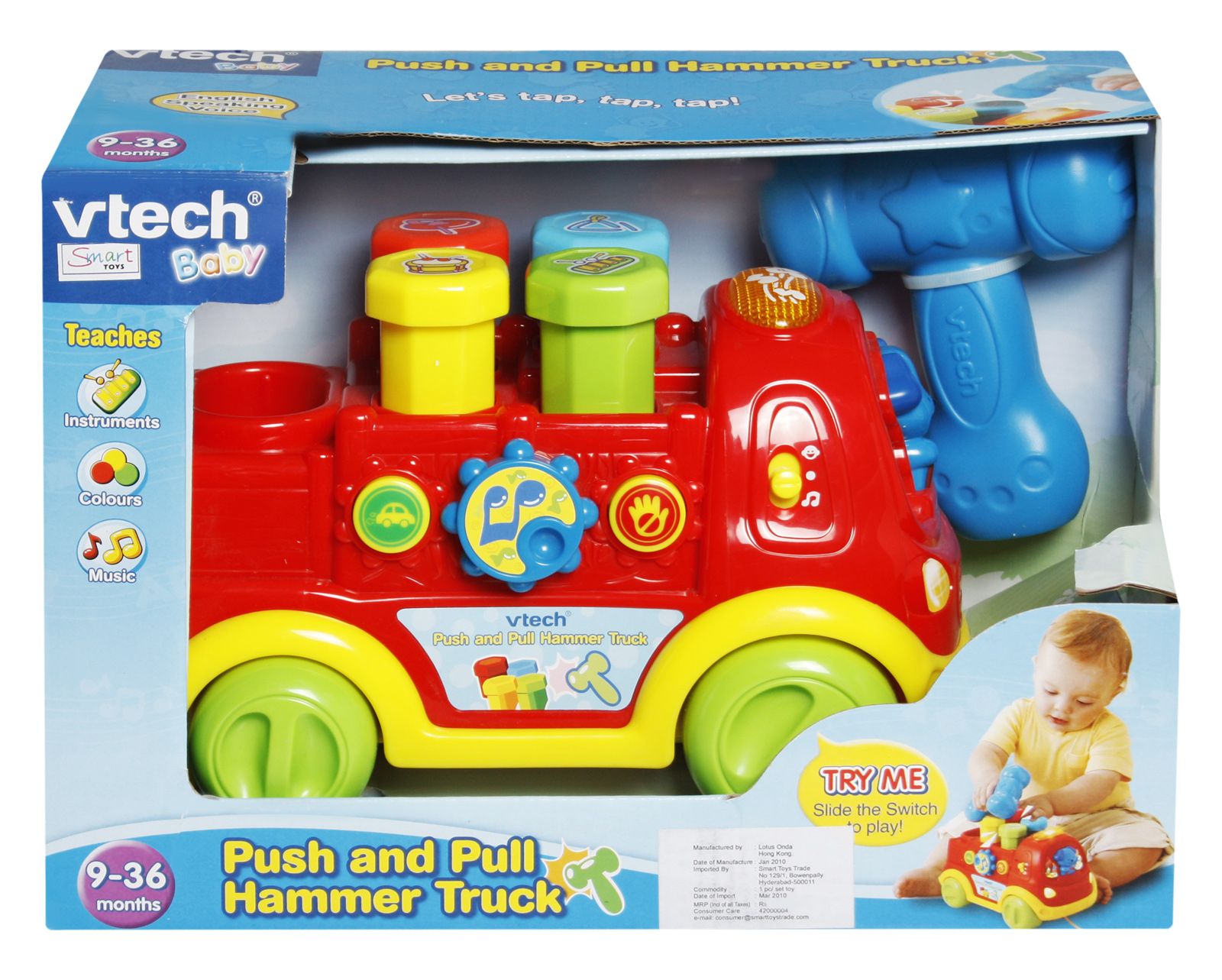 VT 100903 636M PUSH N PULL HAMMER TRUCK price in Pakistan, Vtech in