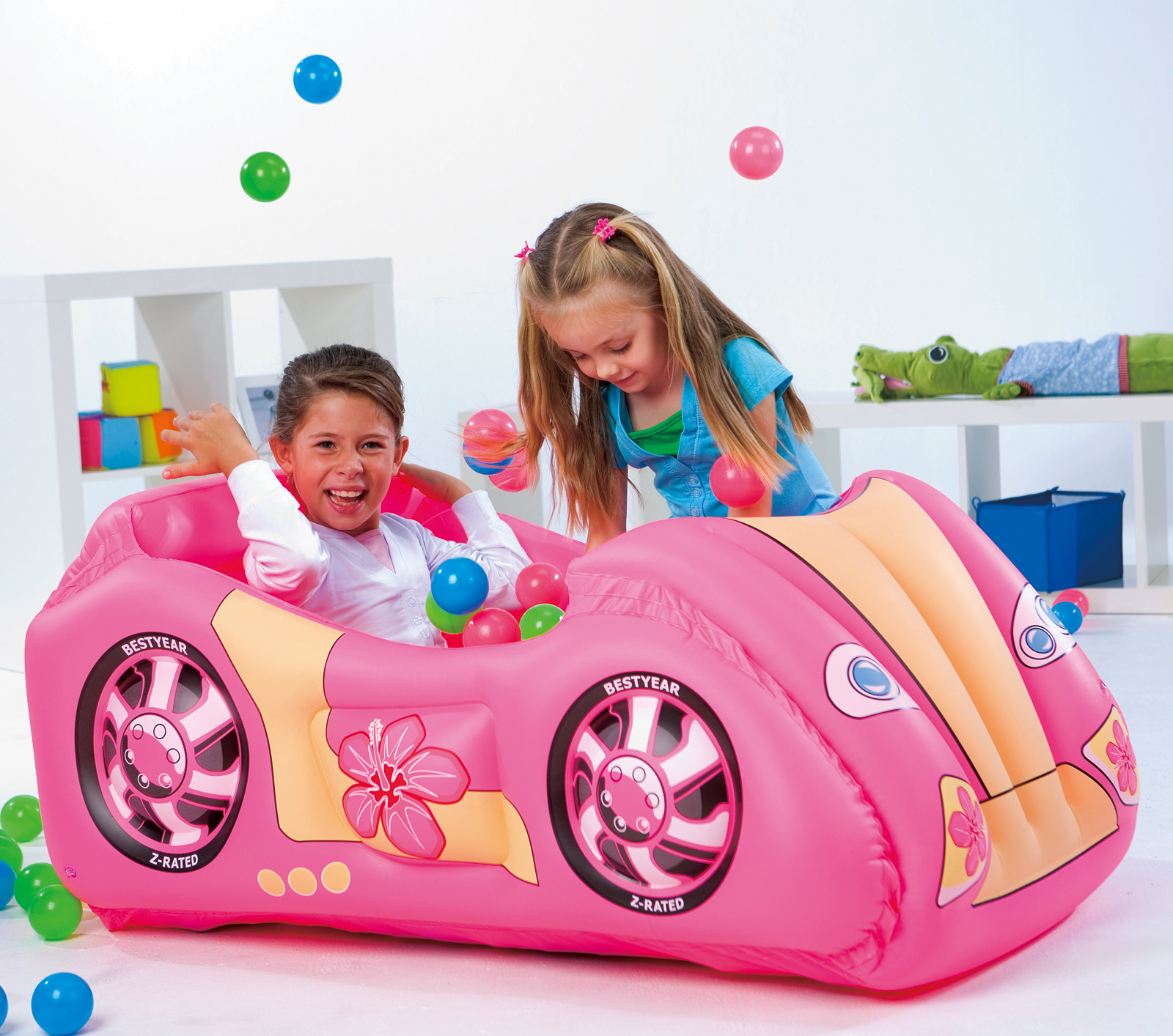 Race Pink Car AND Game Ball Pit Combo Splash And Play ** GREAT FUN