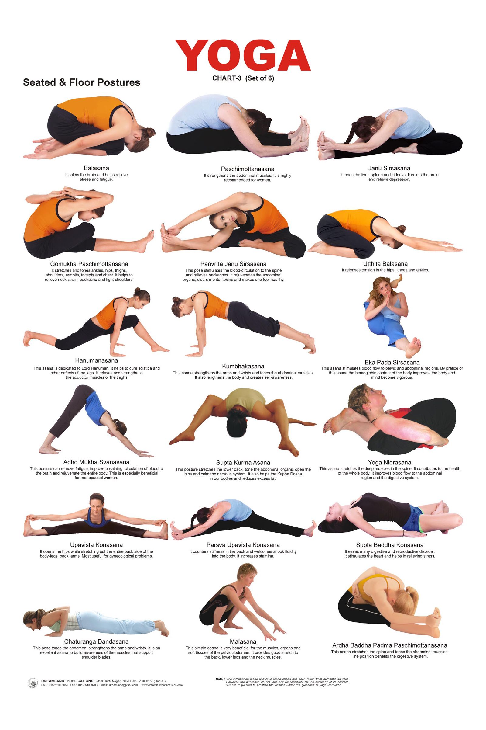 yoga Home Dreamland At on  3  the Poses floor For Yoga poses Chart chart Beginners yoga