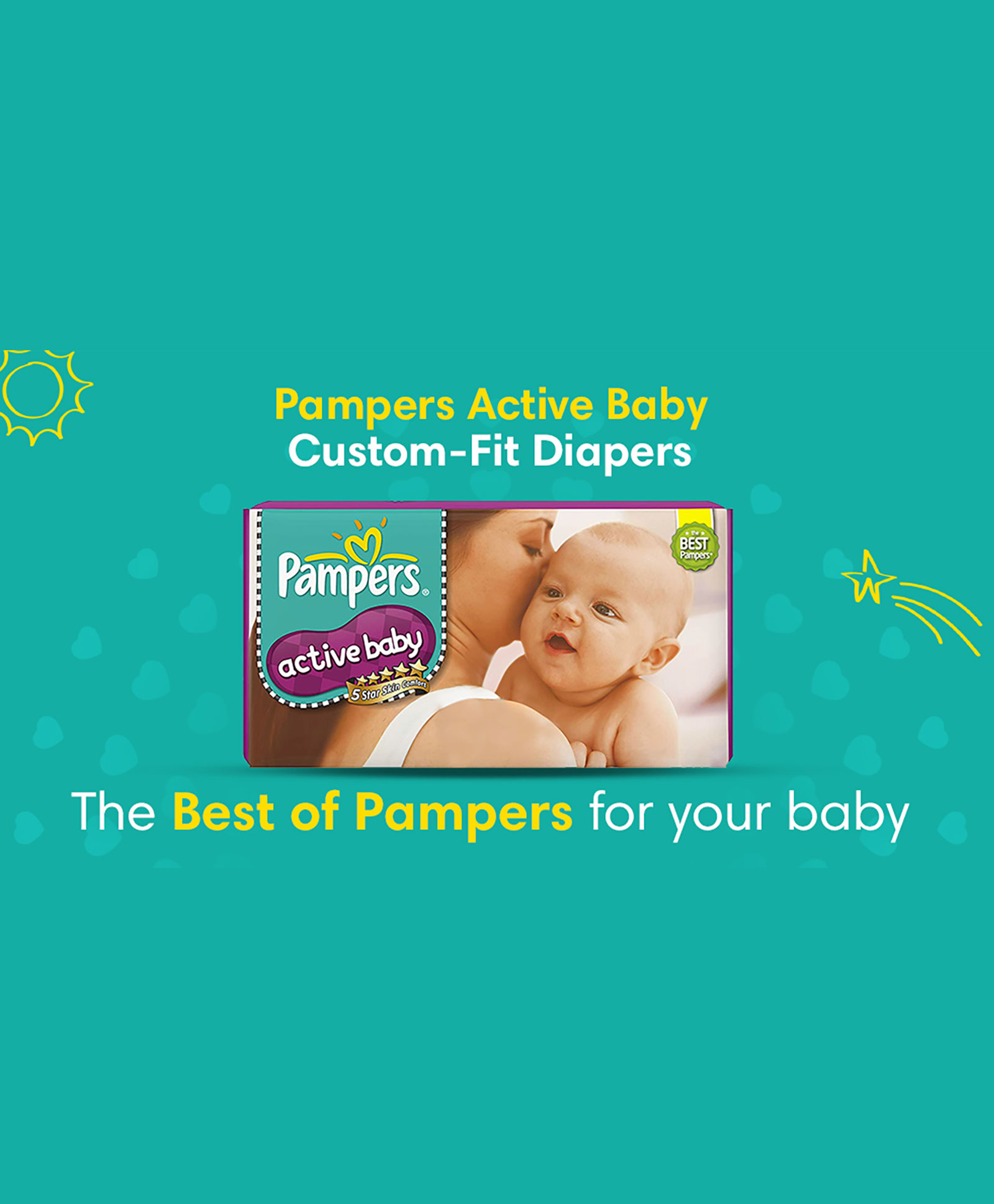 pampers active baby diapers medium