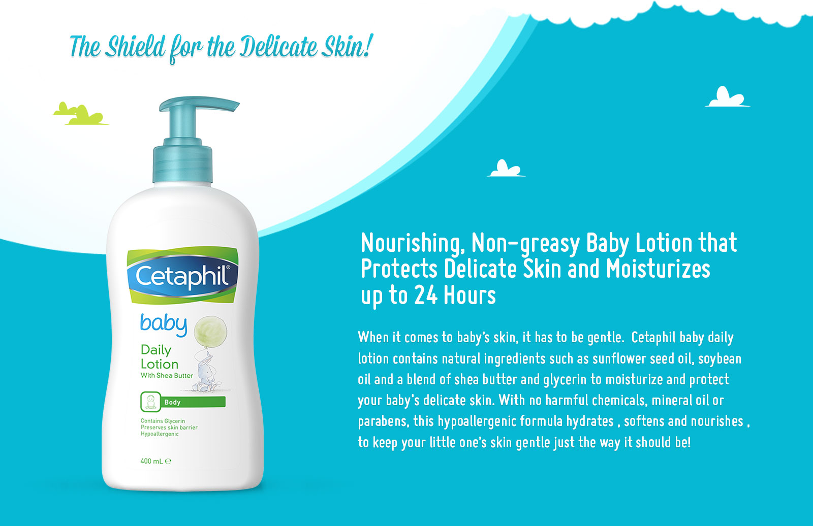 cetaphil baby daily lotion with shea butter 400ml