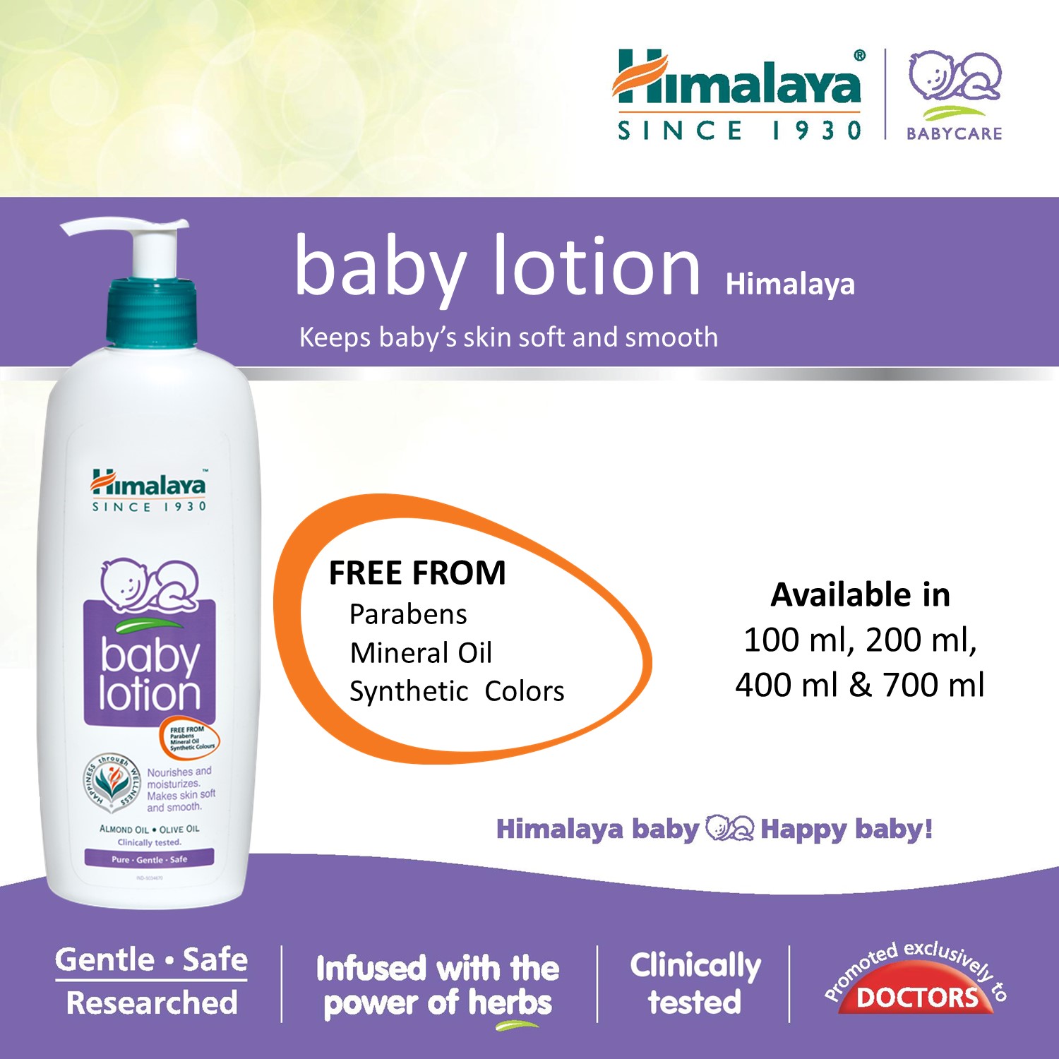 himalaya baby lotion oils of almond and olive