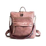 MOMISY Vintage Waterproof Leather Handbag - Pink