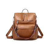 MOMISY Waterproof Leather Backpack cum Handbag - Brown