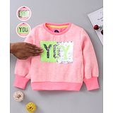 Vitamins Full Sleeves Sweatshirt Reversible Sequin - Pink