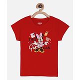 Kidsville Mickey & Friends Printed Half Sleeves Tee - Red