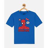 Kidsville Half Sleeves Spiderman Print Tee - Blue