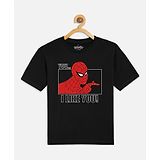 Kidsville Spiderman Printed Short Sleeves Tee - Black