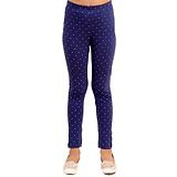 Kids Cave Full Length All Over Stars Printed Leggings - Navy Blue