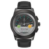 Noise Fit Fusion Hybrid Smart Watch with Leather Strap - Classic Black