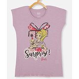 Kidsville Short Sleeves Surprise Barbie Print Tee - Purple