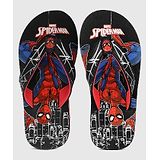 Kidsville Spiderman Print Flip Flops - Black