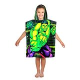 Marvel Green Hulk Hooded Poncho Towel - Green Black