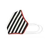 Airific Face Mask Striped Print - Black and White