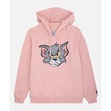 Kidsville Tom & Jerry Featured Full Sleeves Hoodie - Pink