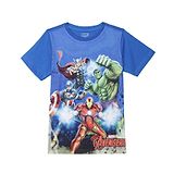 Marvel By Wear Your Mind Half Sleeves Avengers Print Tee - Royal Blue