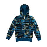 PUMA Full Sleeves Alpha AOP Full-Zip Hoodie FL B Text Print - Blue