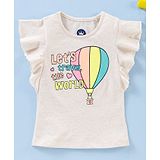 Vitamins Short Sleeves Top Parachute Print - Melange Grey Yellow