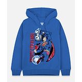 Kidsville Full Sleeves Superman Printed Hoodie - Blue