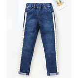 Little Kangaroos Full Length Solid Denim Jeans - Dark Blue