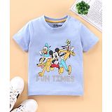 Babyhug Half Sleeves T-Shirt Mickey & Friends Print - Blue