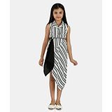 Peppermint Sleeveless Striped Dress - Black