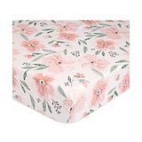 Crane Baby Parker Collection 100% Cotton Crib Sheet Floral Print - Pink