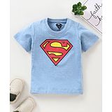 Babyhug Half Sleeves T-Shirt Superman Print - Blue