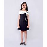 Piccolo Short Sleeves Sequin Detailing Dress - Black