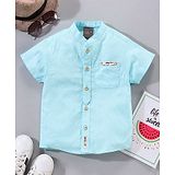 Little Kangaroos Half Sleeves Solid Shirt- Blue