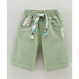 Little Kangaroos Knee Length Bermuda Solid - Green