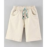 Little Kangaroos Knee Length Bermuda Solid - Off White